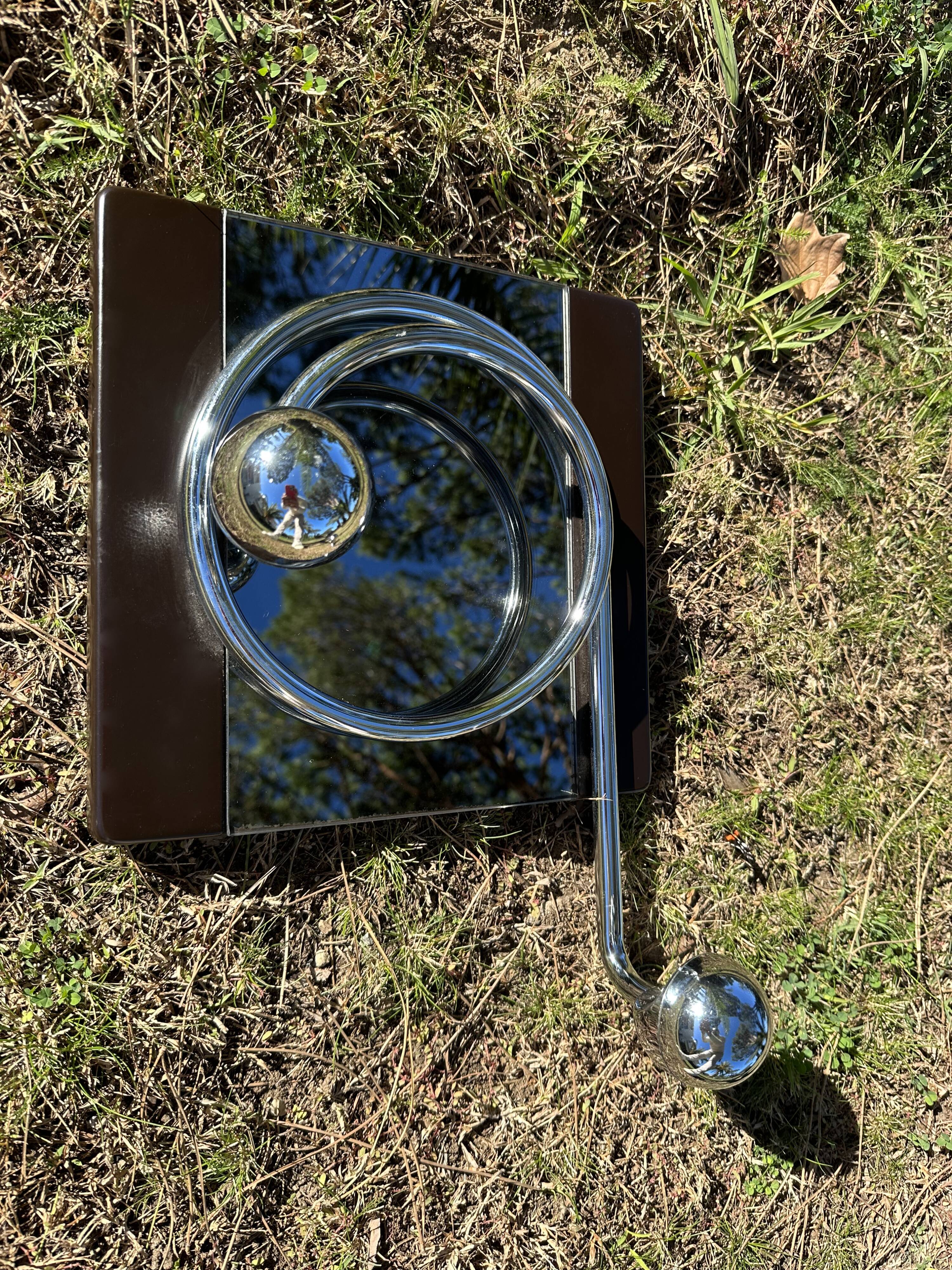 Large bakelite coat hook and mirror from the 70s