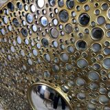 Sun mirror in gold metal Diam 100 cm