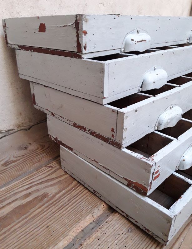 Set of 5 drawers with compartments 60x29,5x7cm