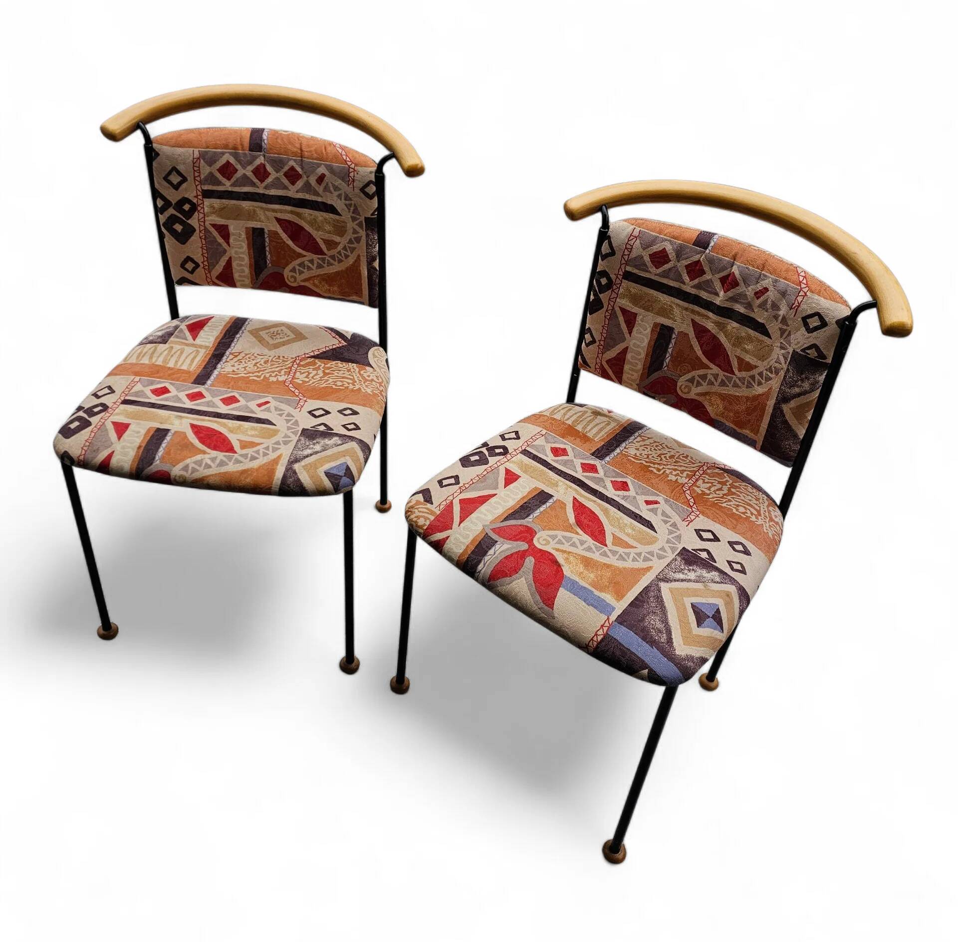 2 x Vintage Italian side / desk chair 1980s