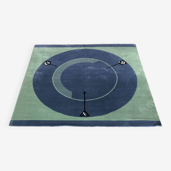 Tapis "Moins c'est plus" de C. Duc pour Toulemonde Bochart, France années 80