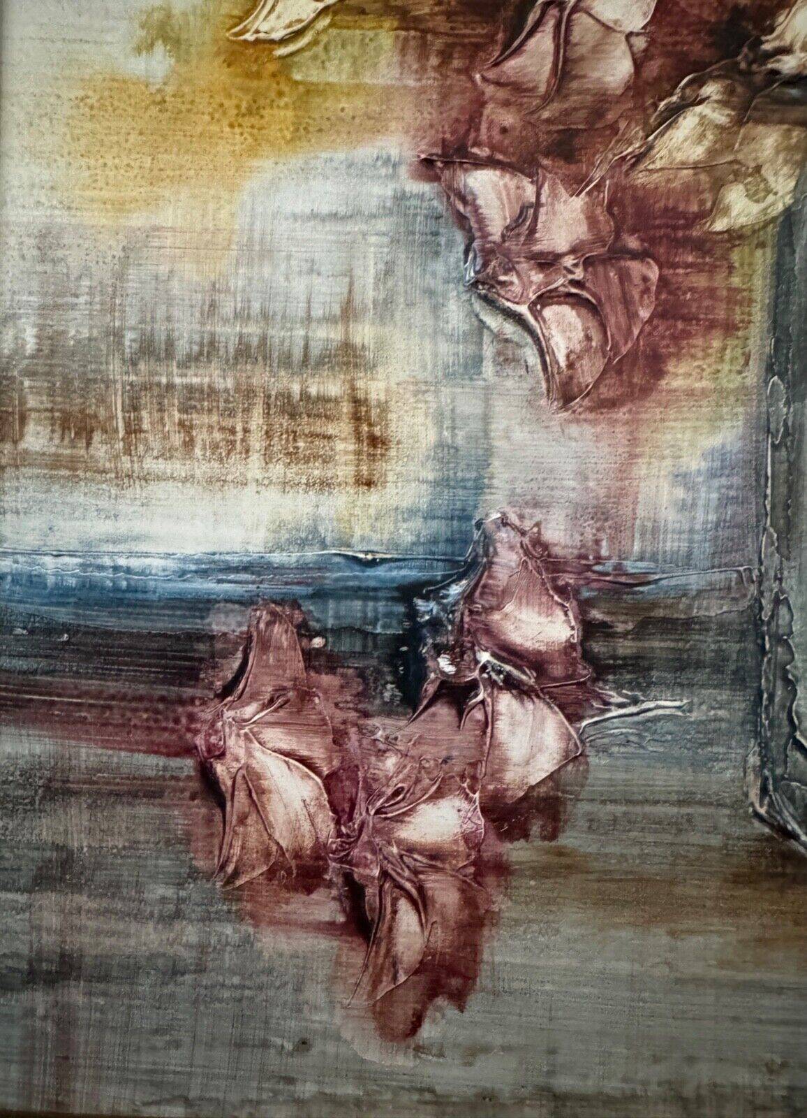 Oil on panel 20th century still life bouquet of flowers by Mazen