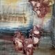 Oil on panel 20th century still life bouquet of flowers by Mazen