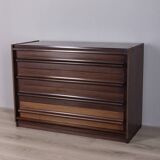 Vintage 1960s wooden chest of drawers with italian design