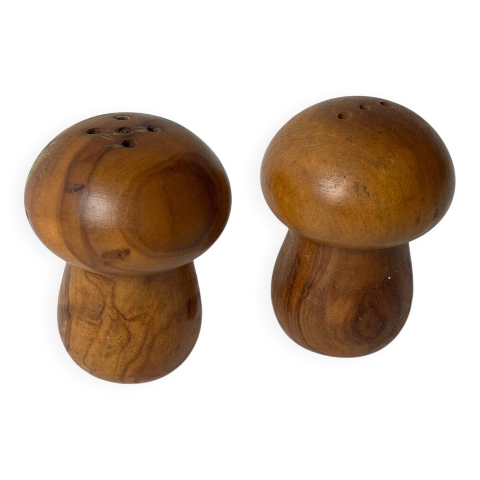 Wooden Mushroom Salt and Pepper Shakers