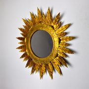 Miroir soleil, gilded metal with gold leaf, Italy, 1960