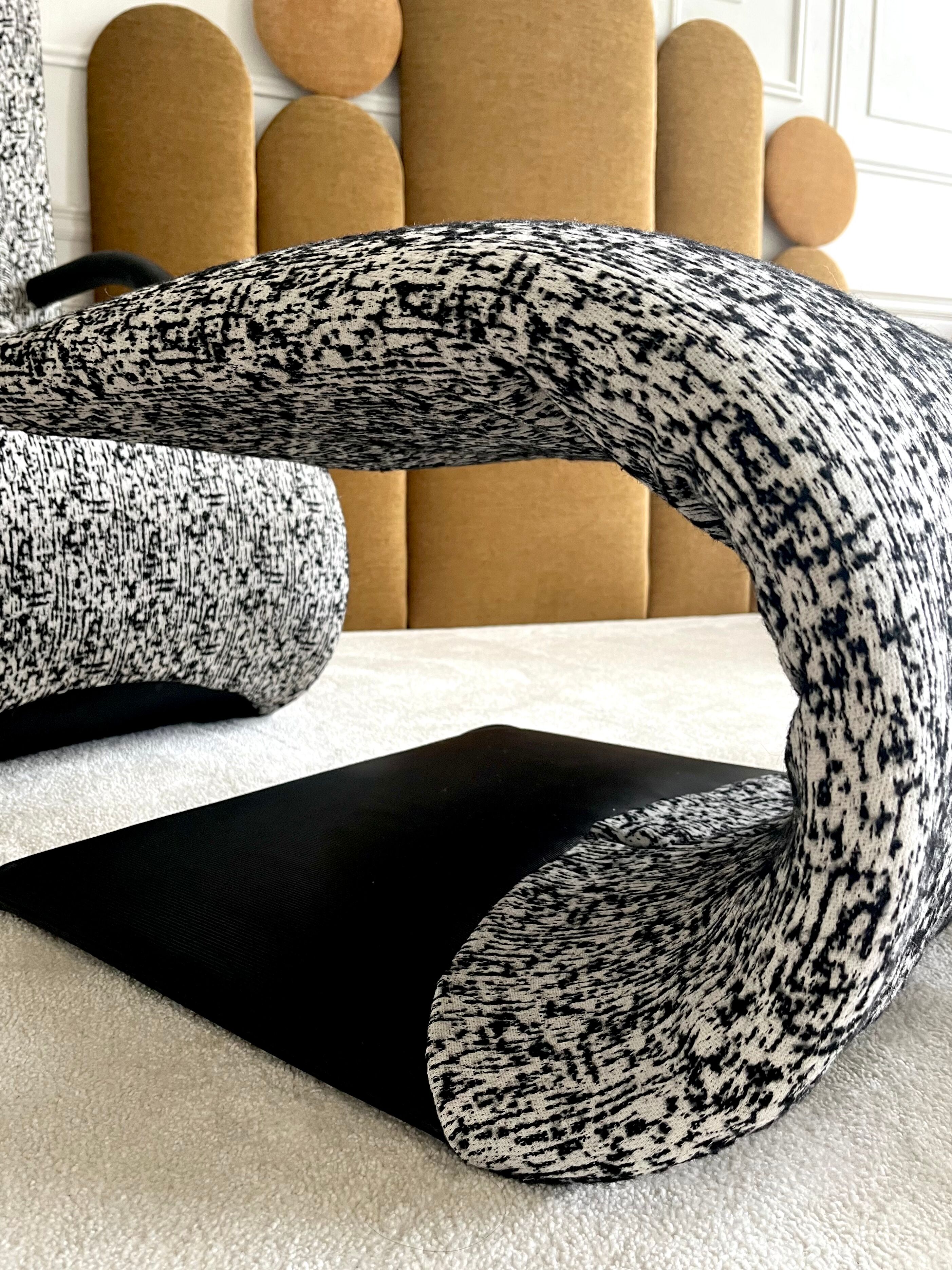 Armchair set and footrest vintage design line Roset Zen