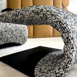 Armchair set and footrest vintage design line Roset Zen