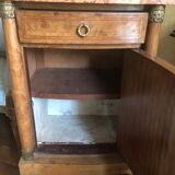 Antique bedside table with marble