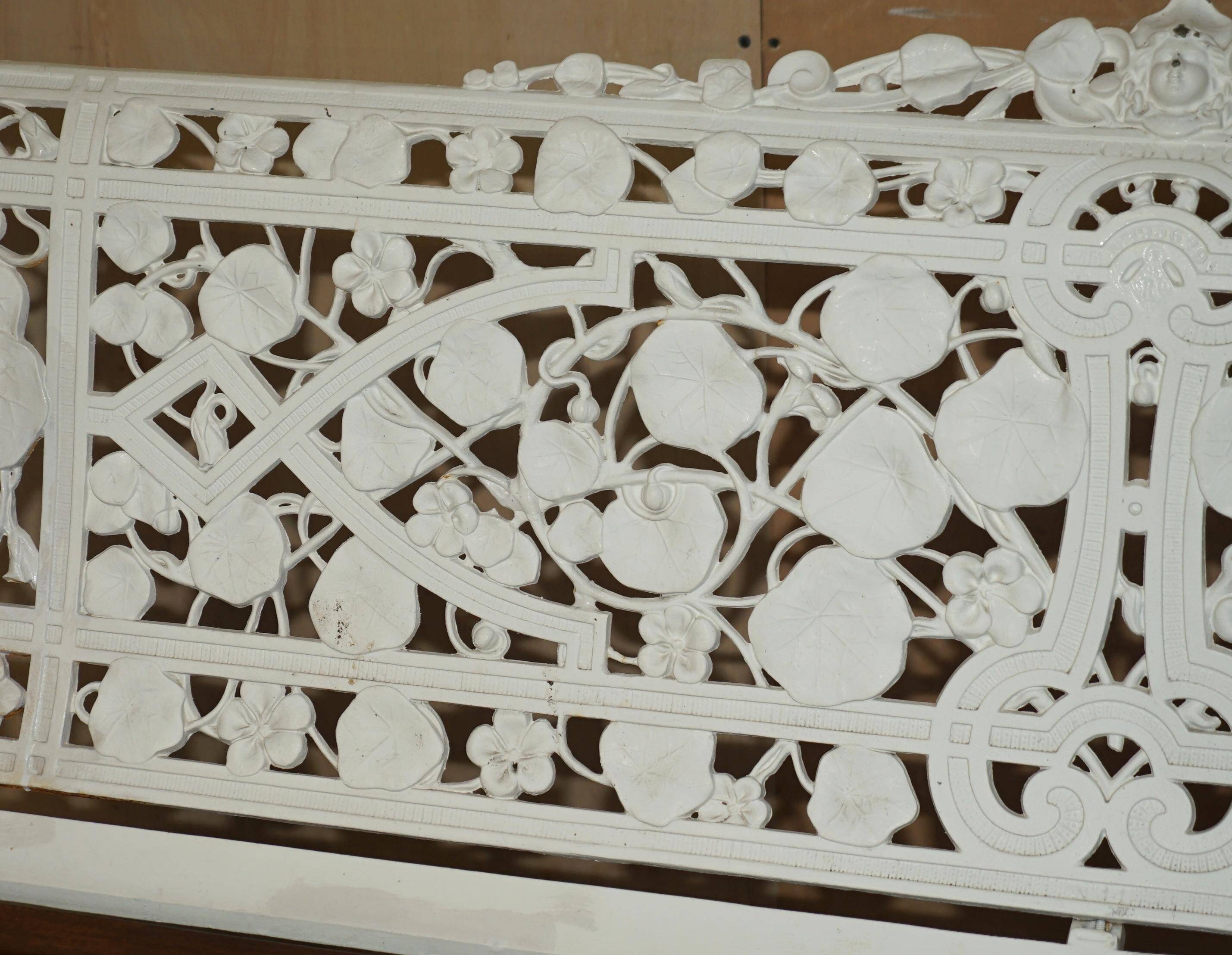 Victorian garden bench 1870 Capucine pattern Coalbrookdale