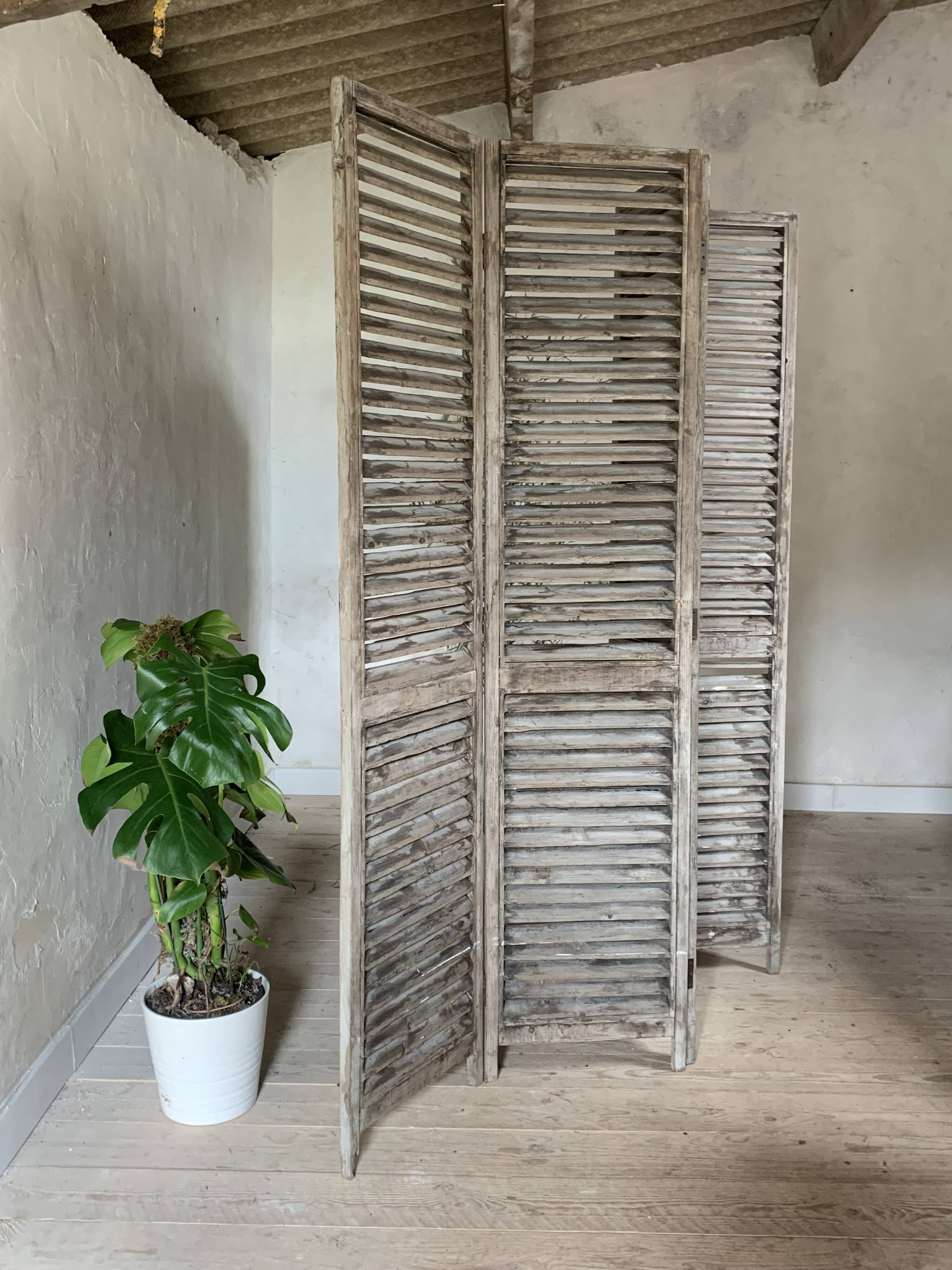 Vintage louvered slat screen