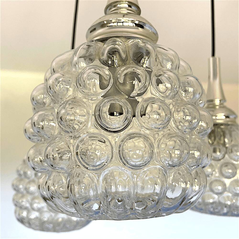 German 1960s cascading pendant by Hustadt Leuchten