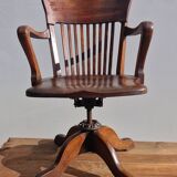 American oak office armchair
