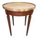 Mahogany and marble bouillotte table