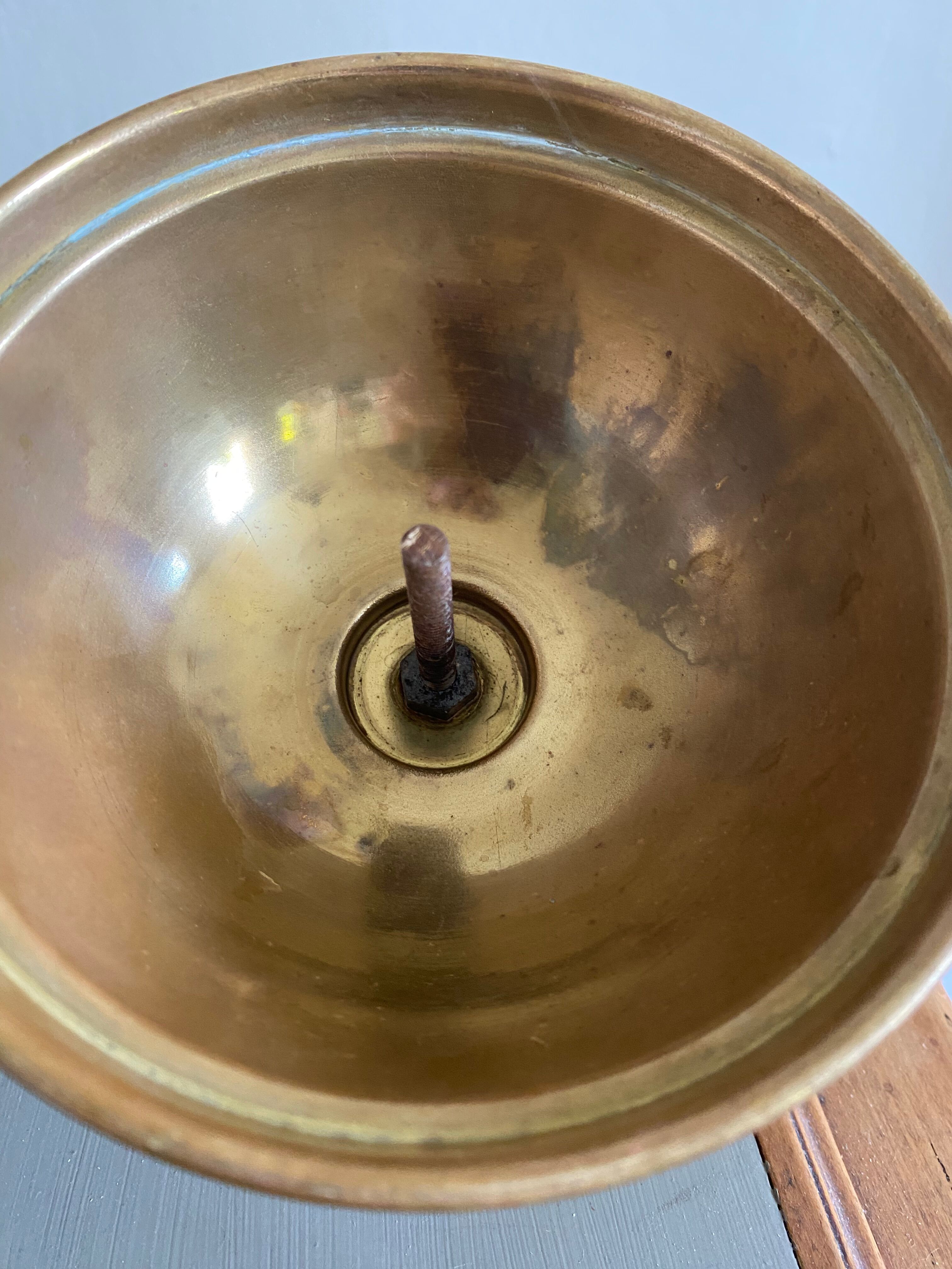 Pair of brass church candlesticks