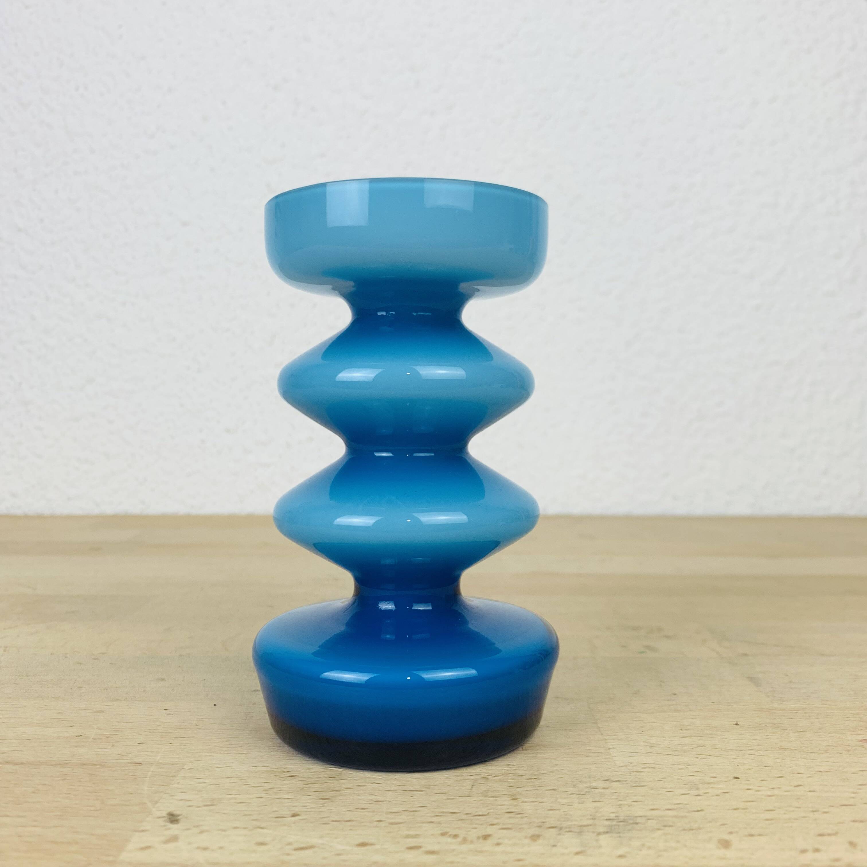Scandinavian scroll vase, riihimaki tamara aladin glass