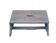 Rustic solid pine stool painted azure blue, low Hungarian farmhouse stool from the 1940s.