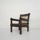 Solid oak and rope lounge chair, The Netherlands 1960's
