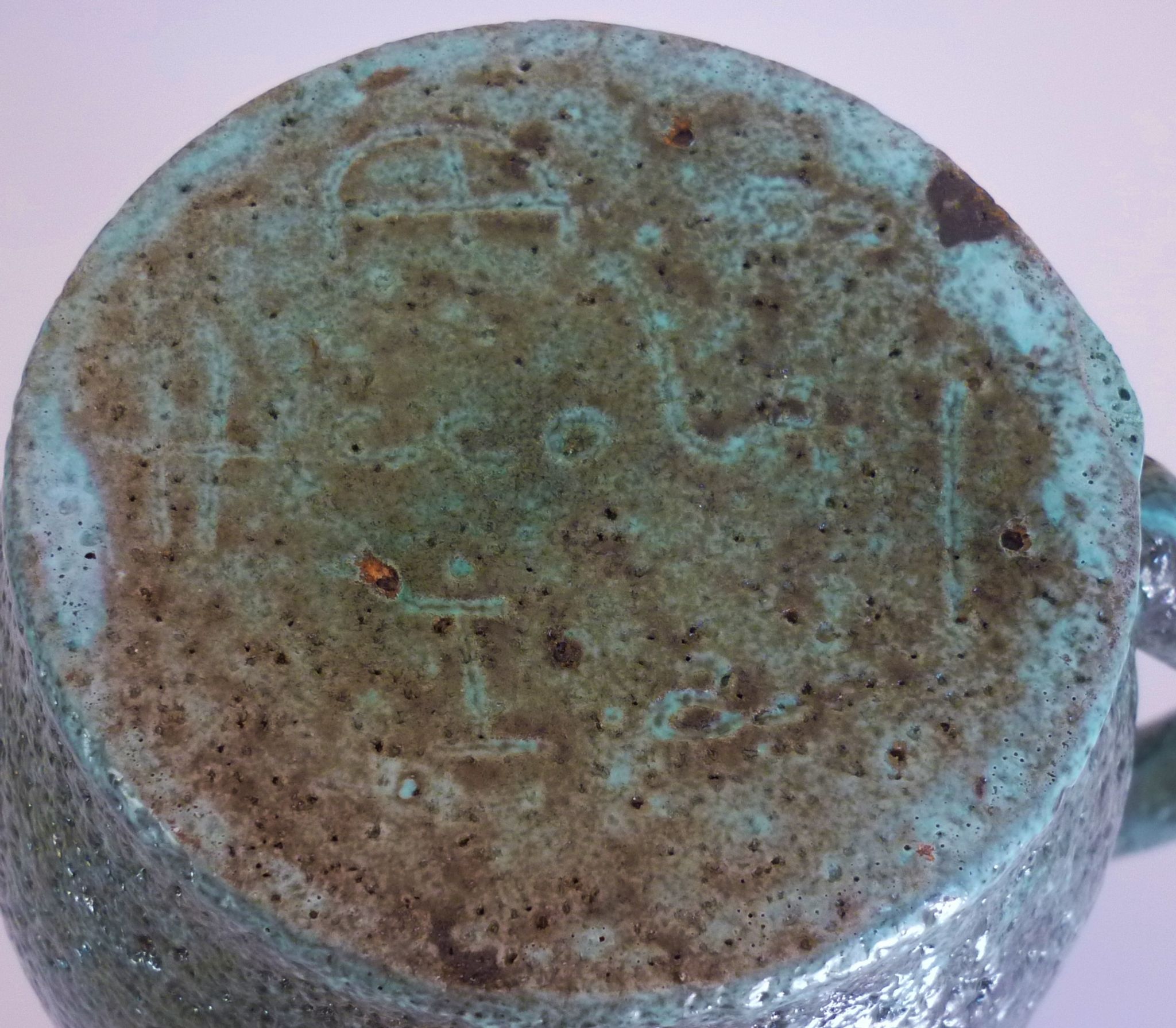 Zoomorphic pitcher in fat lava ceramic, signed Accolay, 1960s/1970s