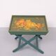 Turquoise Owl cross legs Serving table 1950s