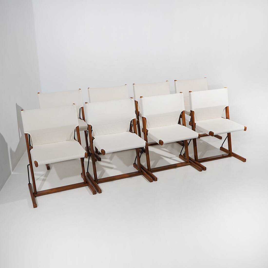 Eight “Nina and Santa Maria” chairs by Piero de Martini for Cassina, 1970s