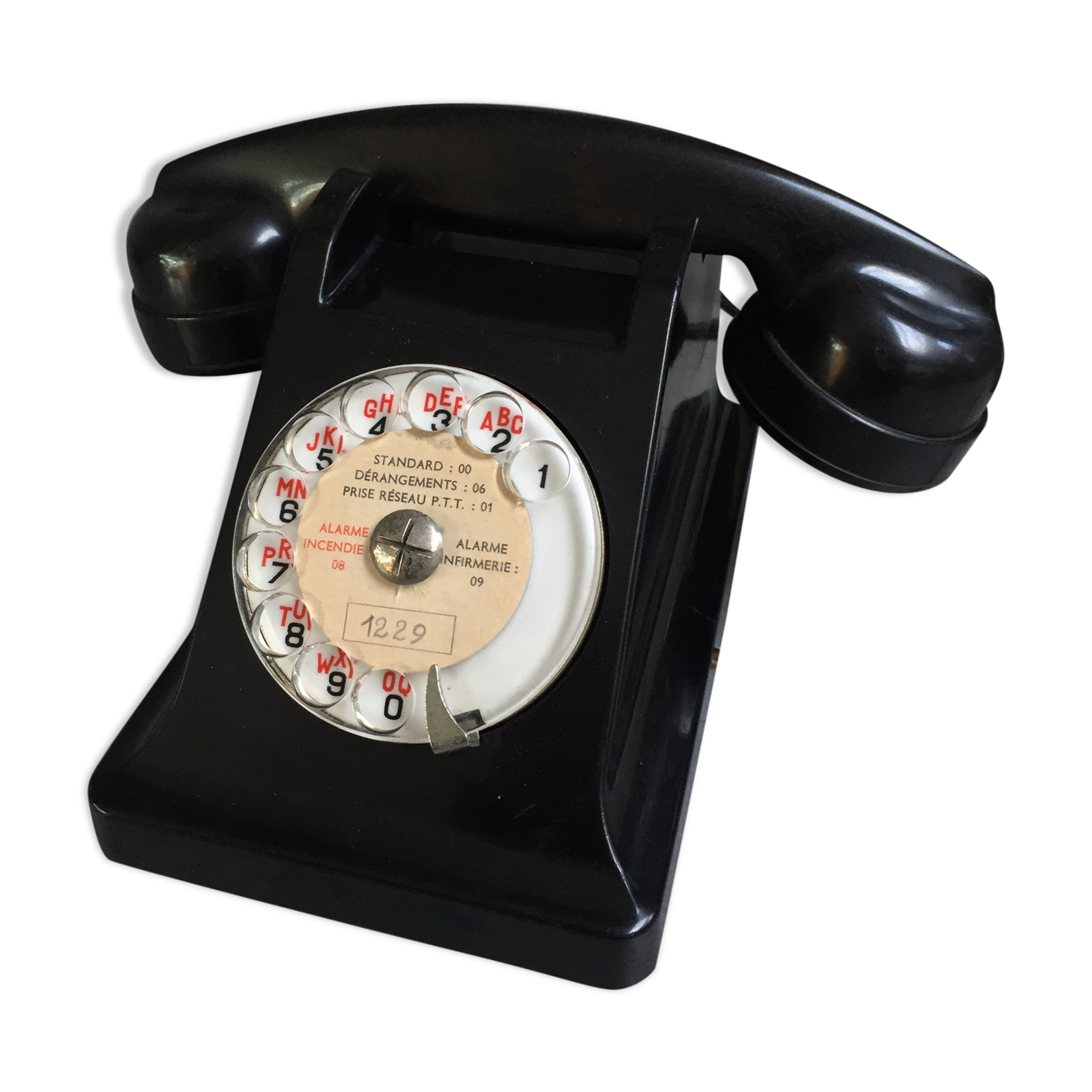Téléphone bakélite noir