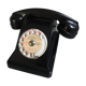 Téléphone bakélite noir