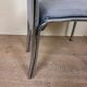 Set of Italian dining chairs from 1970, chrome and covered in blue velvet