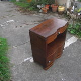 Art deco period bedside in walnut