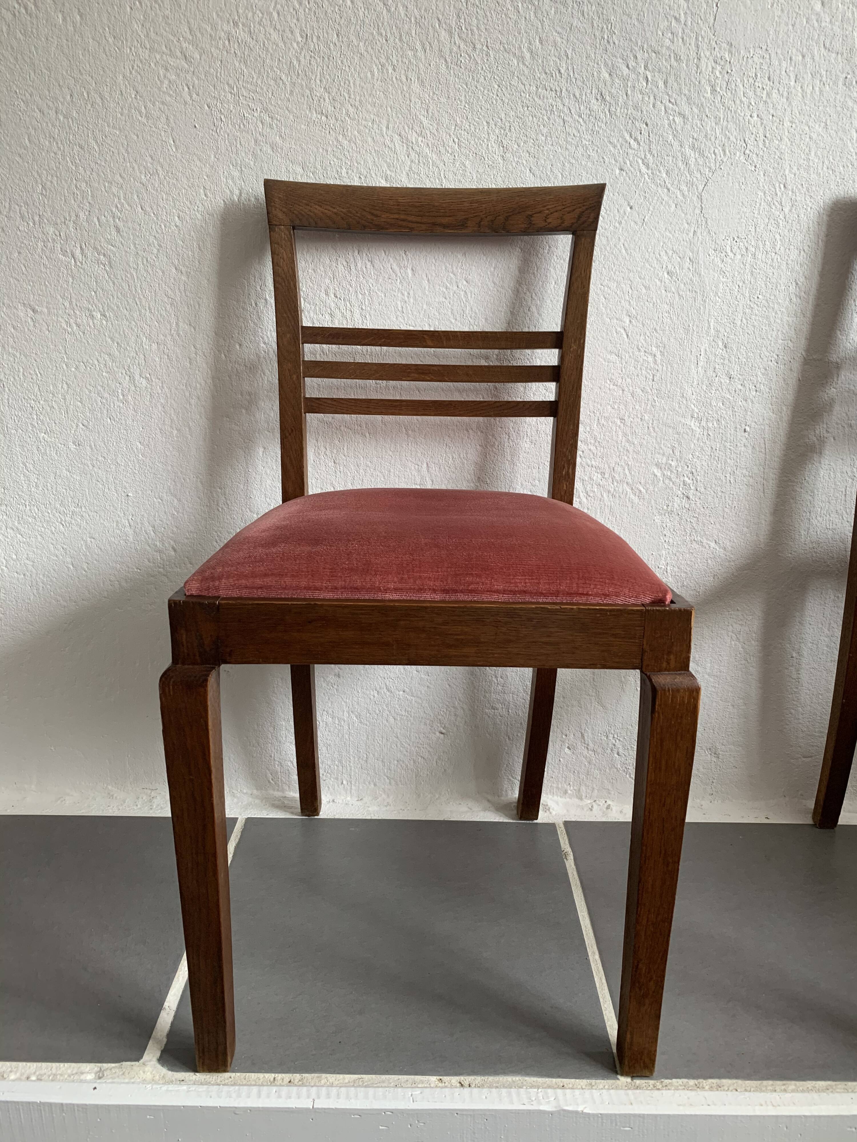 6 chairs era solid oak reconstruction