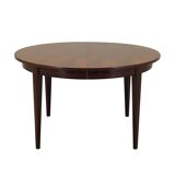 Round rosewood table, Danish design, 1970s, manufacturer: Omann Jun