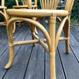 Set of 4 rattan chairs and cannage