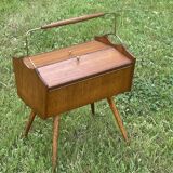 blonde natural wood worker, vintage design 1960