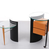 Set leolux side tables post modern, 1980s