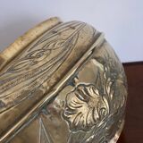 Art Nouveau copper brass cachepot