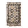 5 x 8 Wool-Cotton Handwoven Kilim Runner Rug, 150 x 240 cm Handmade, Kelim, Dhurry, Indian, Beige/Gr