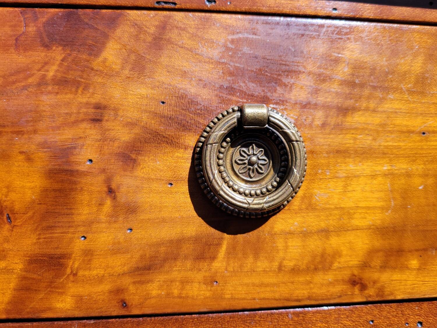 Cherrywood console chest of drawers with 3 drawers