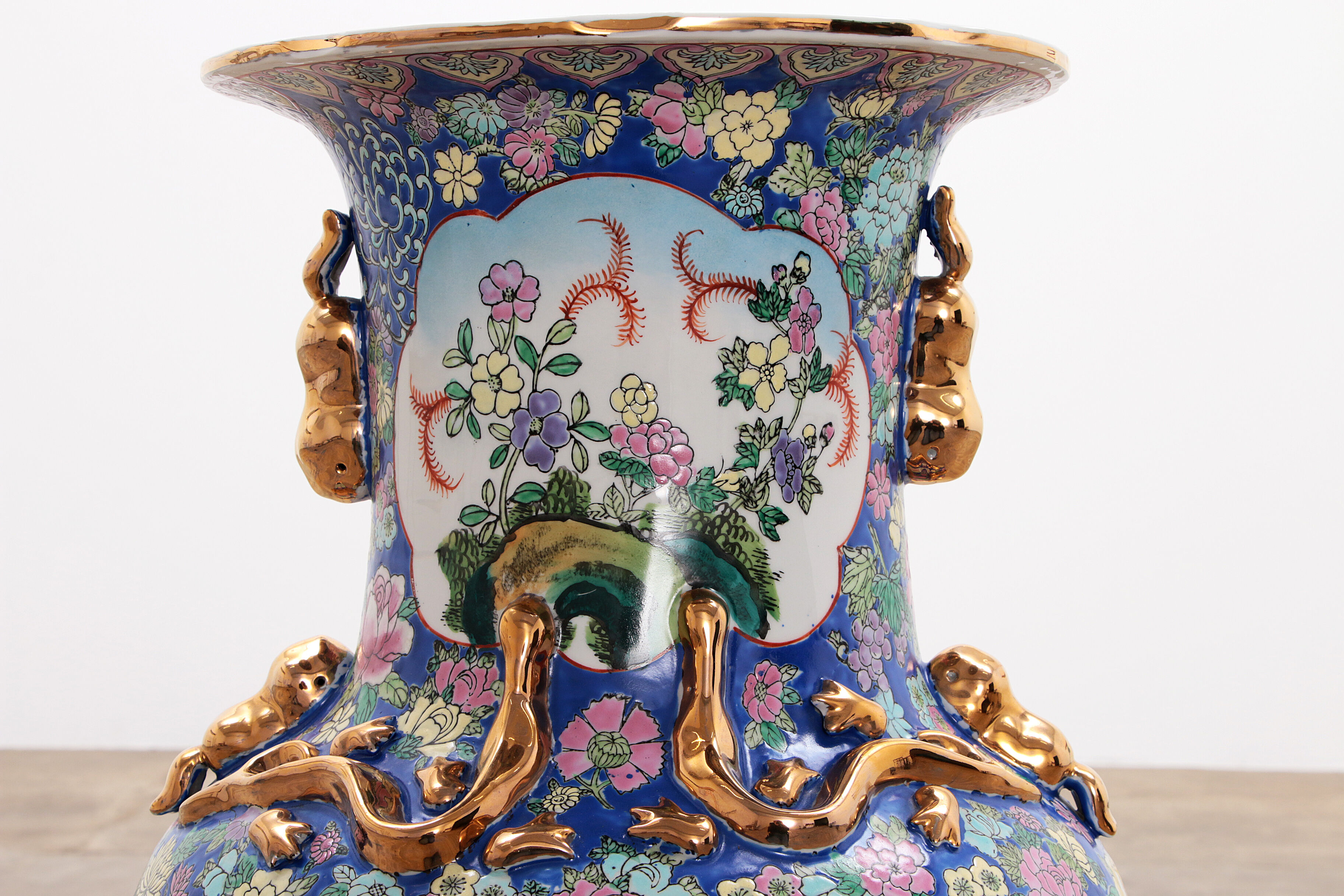 Old Chinese Ceramic Hand Painted Vase, 1920