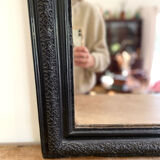 Louis Philippe mirror of the period with the plate repainted in nour