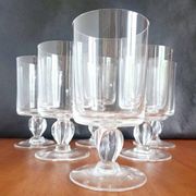 Verres en cristal pieds torsades neufs