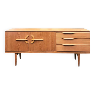 Enfilade en teck clair, années 1960-70