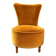 Chauffeuse vintage jaune moutarde en velours – une touche de soleil