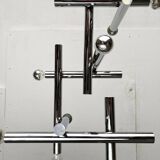 Minimalist chrome ceiling lamp from the mid-century space age by Temde, Switzerland, 1960s.