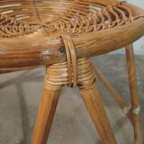 Rattan high chair, bamboo
