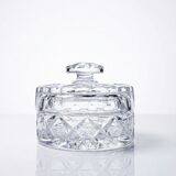 Petite boîte à bijoux cristal taillé, Tchécoslovaquie, vintage 1980-2000