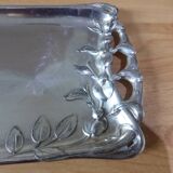Vintage silver metal tray