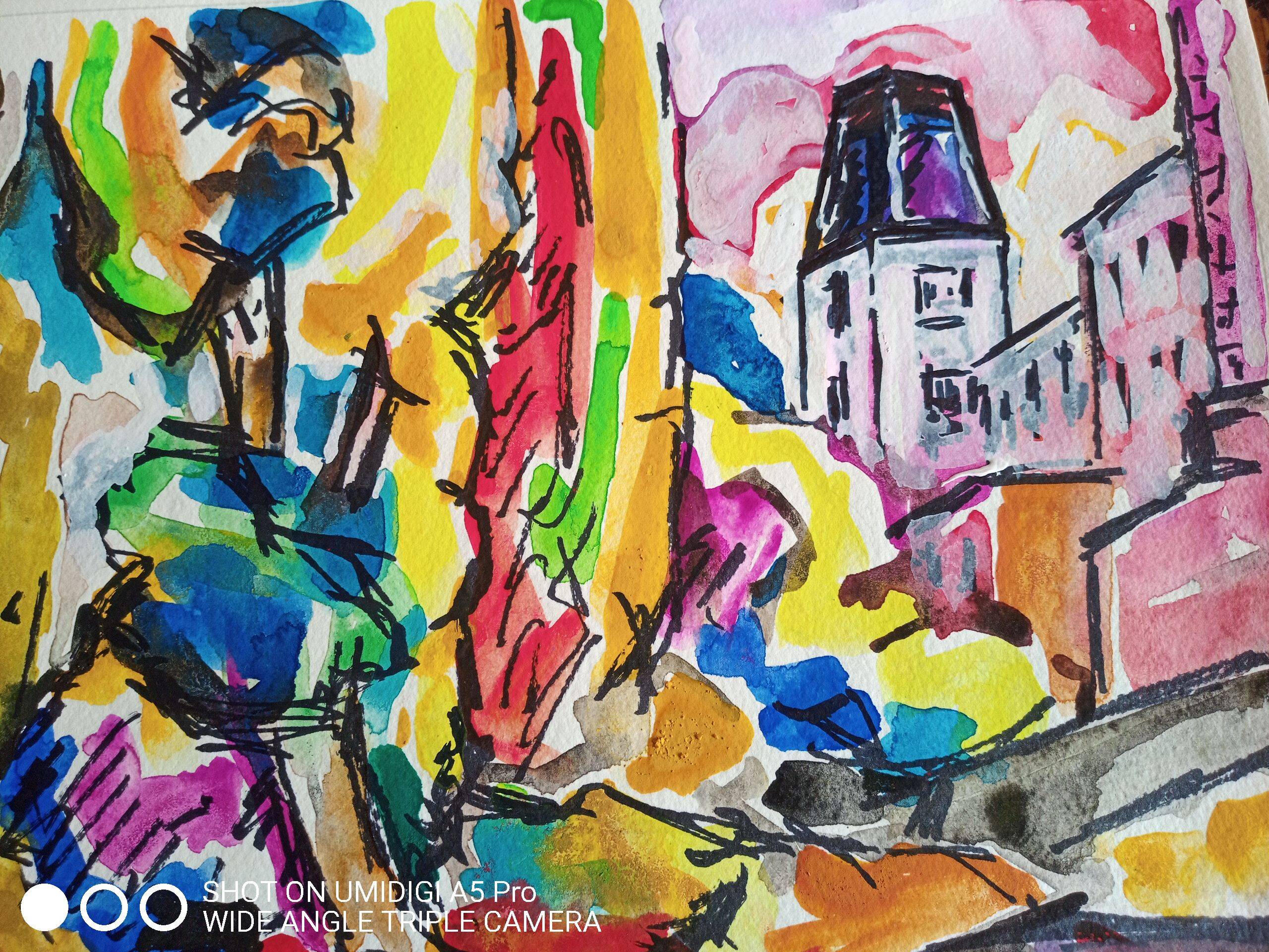 Pierre Lacroux (1909-1993) Gouache on paper 24 x 32 cm - from 1989 - (293)