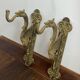 Antique wall hooks, dragon shape, in brass