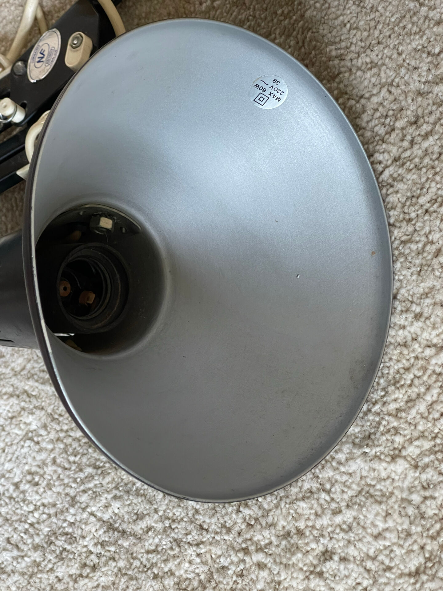 Lampe Twist vintage noire