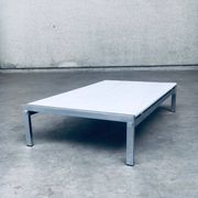 Postmodern Italian Carrara Marble Low Coffee Table, 1970s